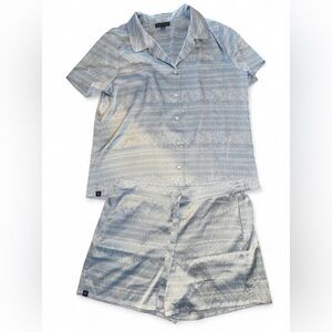 Barefoot Dreams Blue Paisley Pajama Set